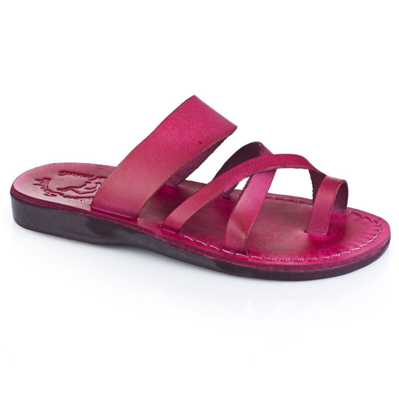 Batimag Violet Leather Toe Loop Sandal