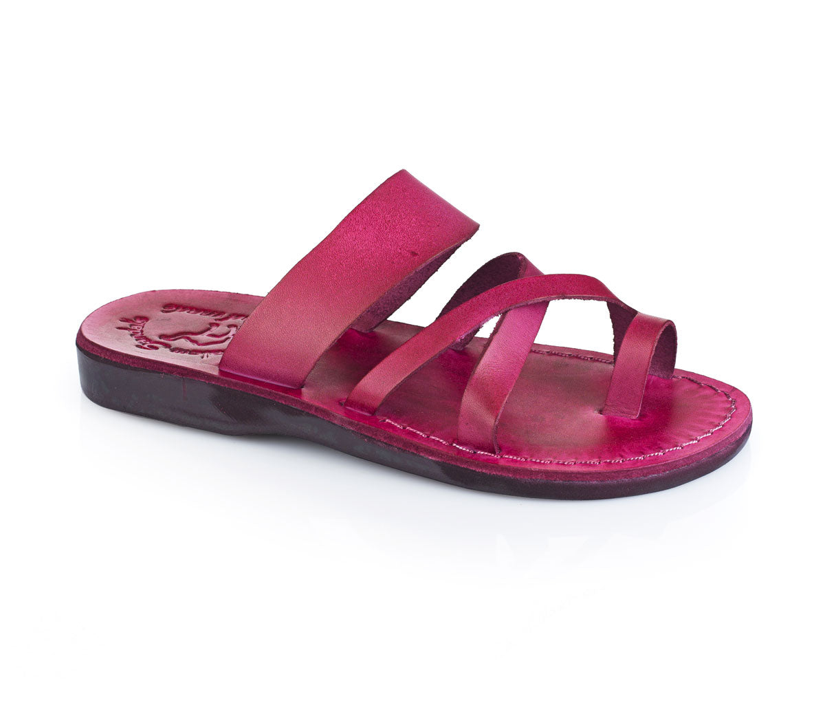 Batimag Violet Leather Toe Loop Sandal