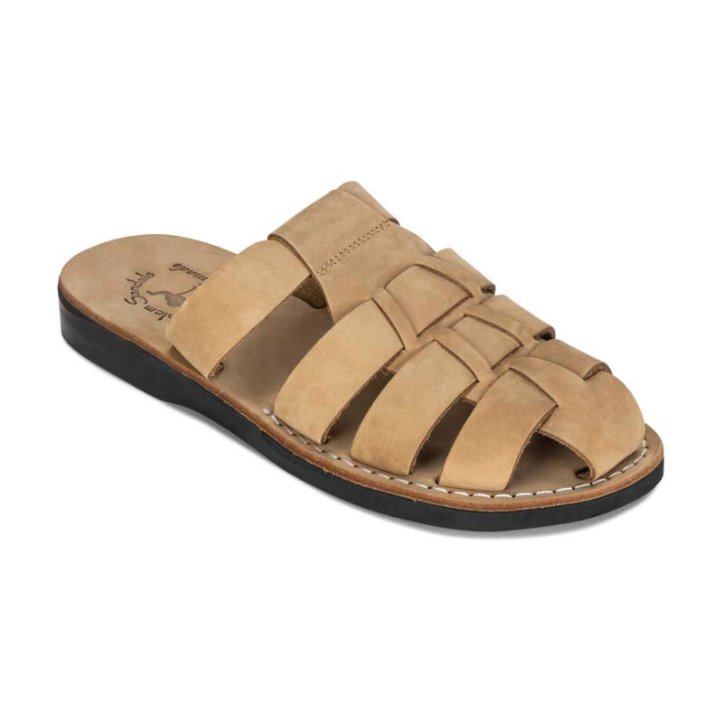 Batimag Yellow Nubuck Leather Slide Sandal