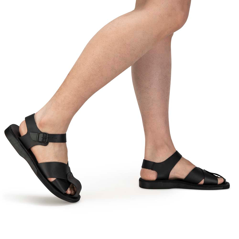 Batimag Black Leather Shielded Sandal - Image 2