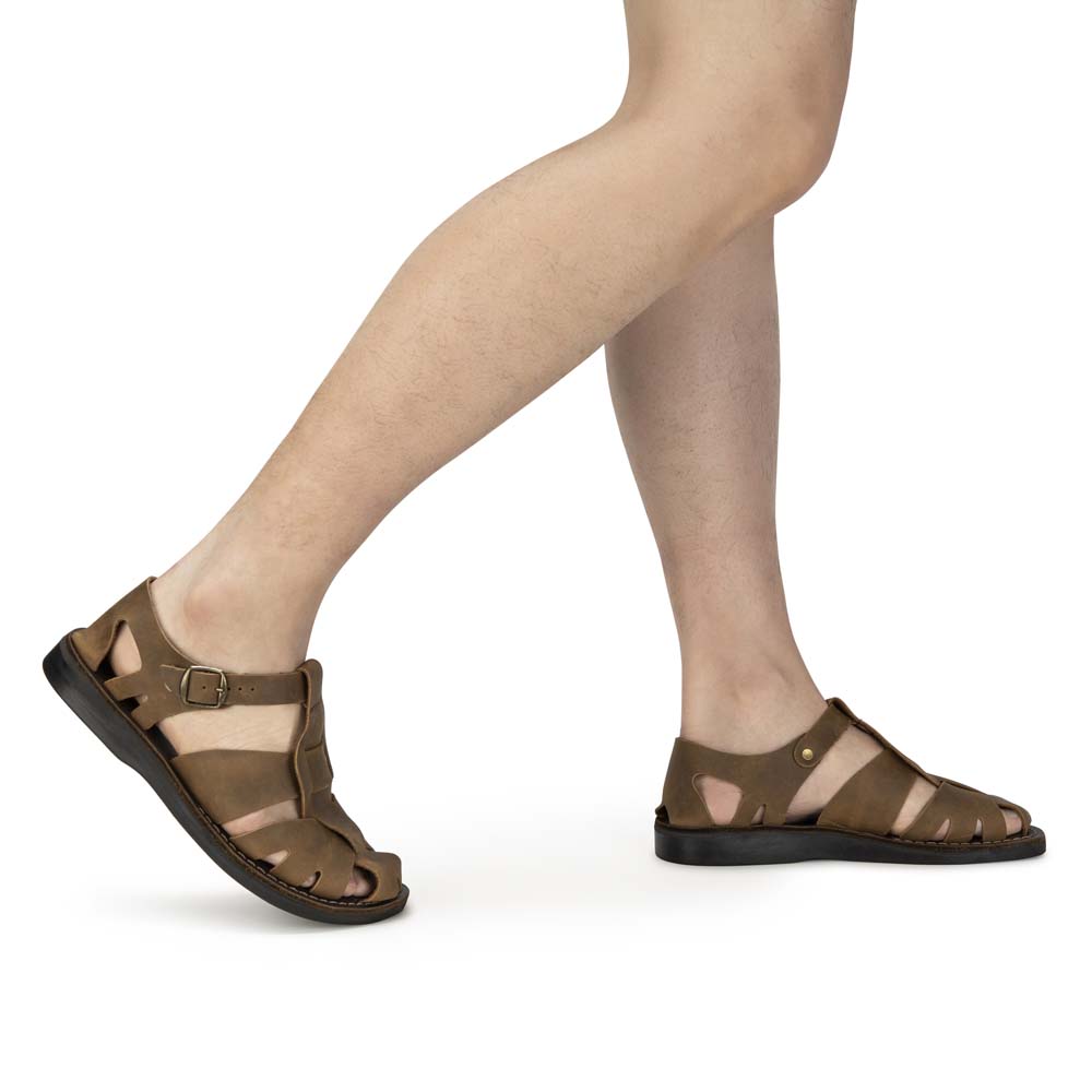 Batimag Oiled Brown Leather Nomad Sandal - Image 2