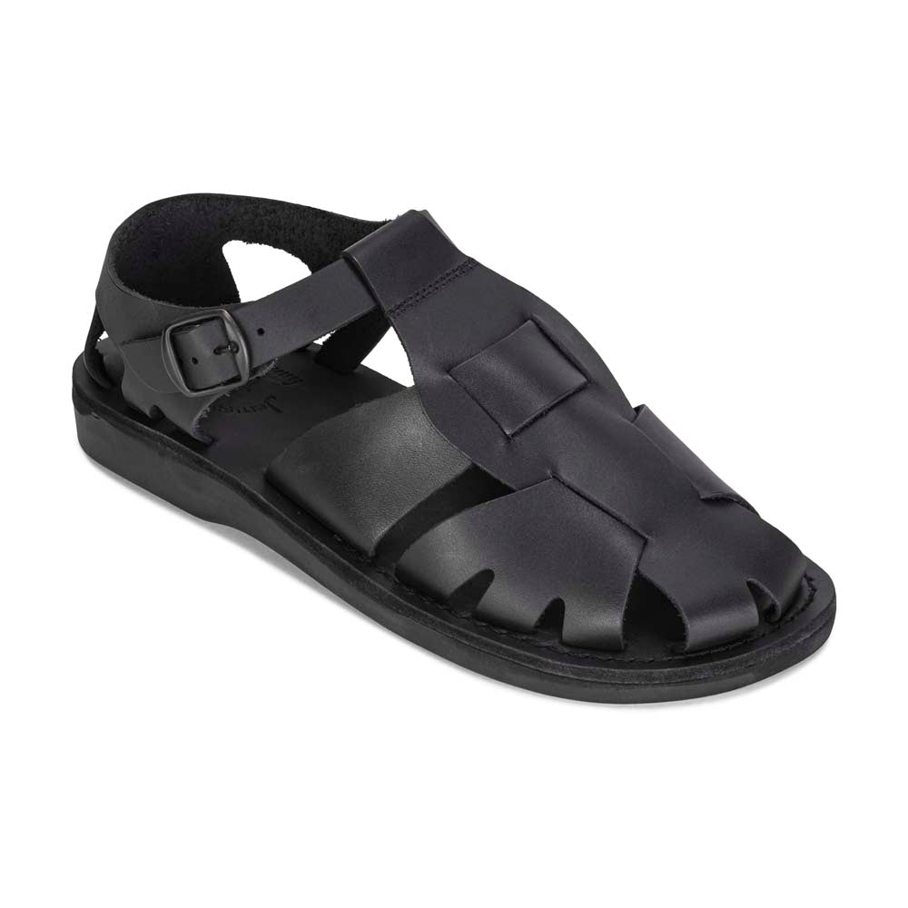 Batimag Black Leather Nomad Sandal