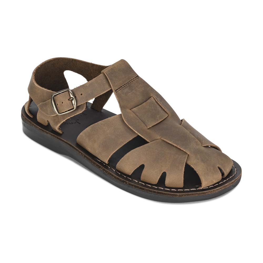Batimag Oiled Brown Leather Nomad Sandal