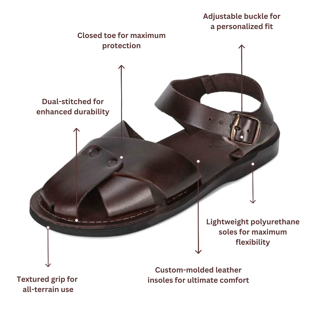Batimag Brown Leather Shielded Sandal - Image 5