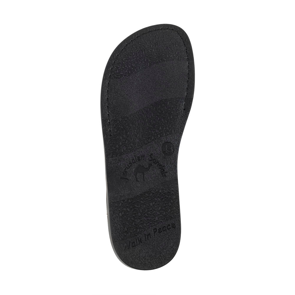 Batimag Black Nubuck Leather Slide Sandal - Image 4